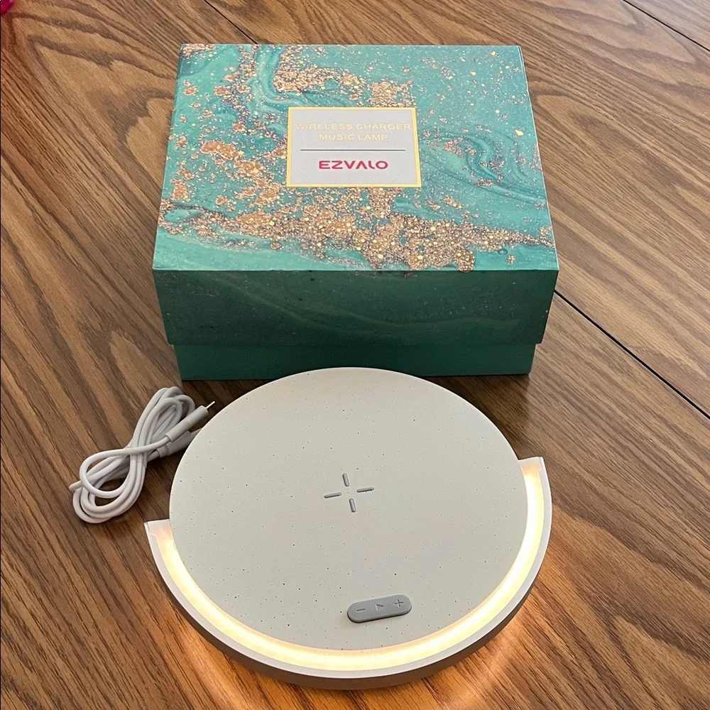 Wireless Charger, Music, Night Lamp by Ezvalo